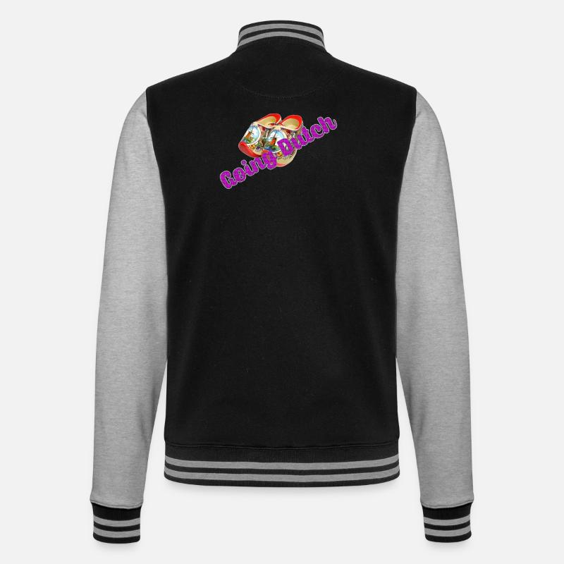 Going Dutch - College-Sweatjacke - Schwarz/Grau meliert