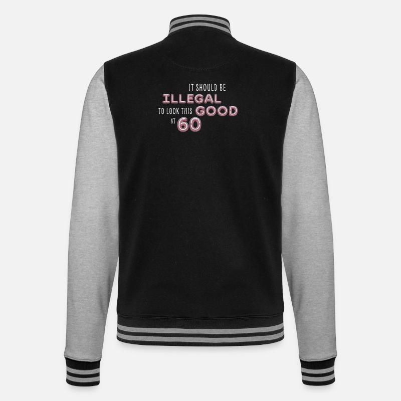 Bon interdit à 60 ans - Veste Teddy - noir/gris chiné