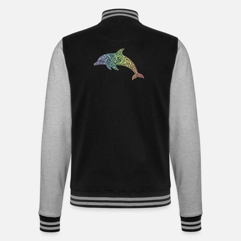 Dauphin - Veste Teddy - noir/gris chiné