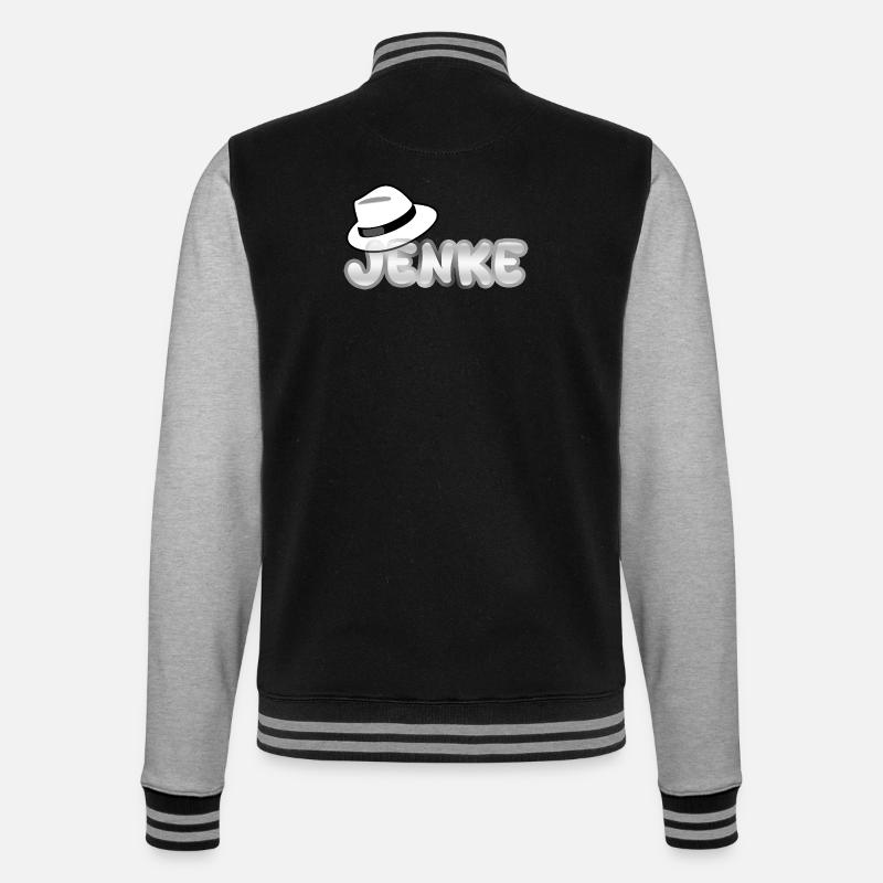 Jenke as a first name - College Sweat Jacket - black/heather grey