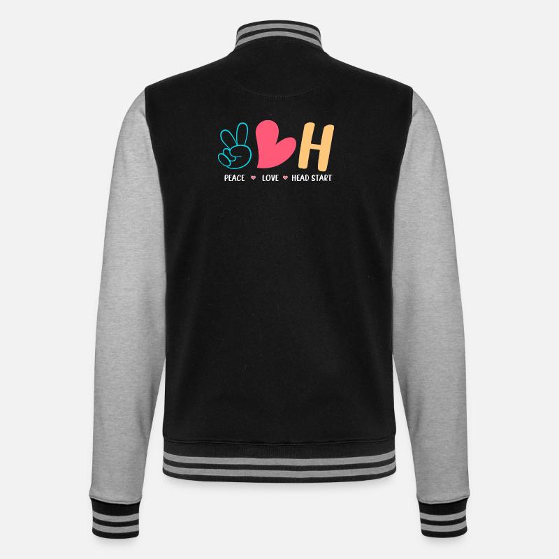 Vorschule Lehrer Vorschulkind - College-Sweatjacke - Schwarz/Grau meliert