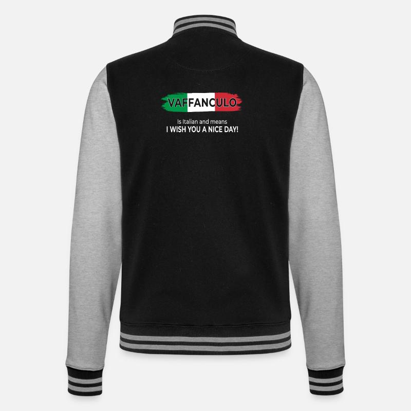Vaffanculo – Have a nice day! - College Sweat Jacket - black/heather grey