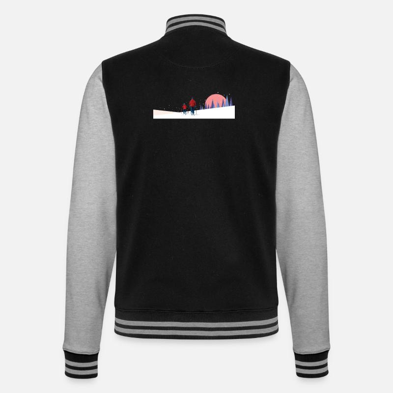 Équipe de ski de randonnée - Veste Teddy - noir/gris chiné