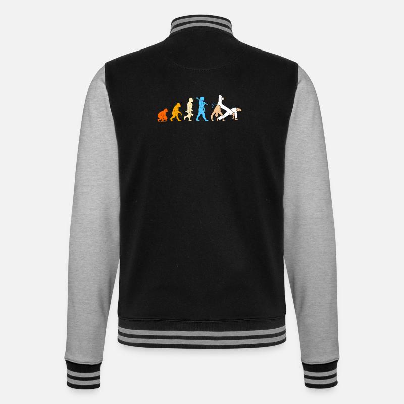 Capoeira Evolution - College-Sweatjacke - Schwarz/Grau meliert