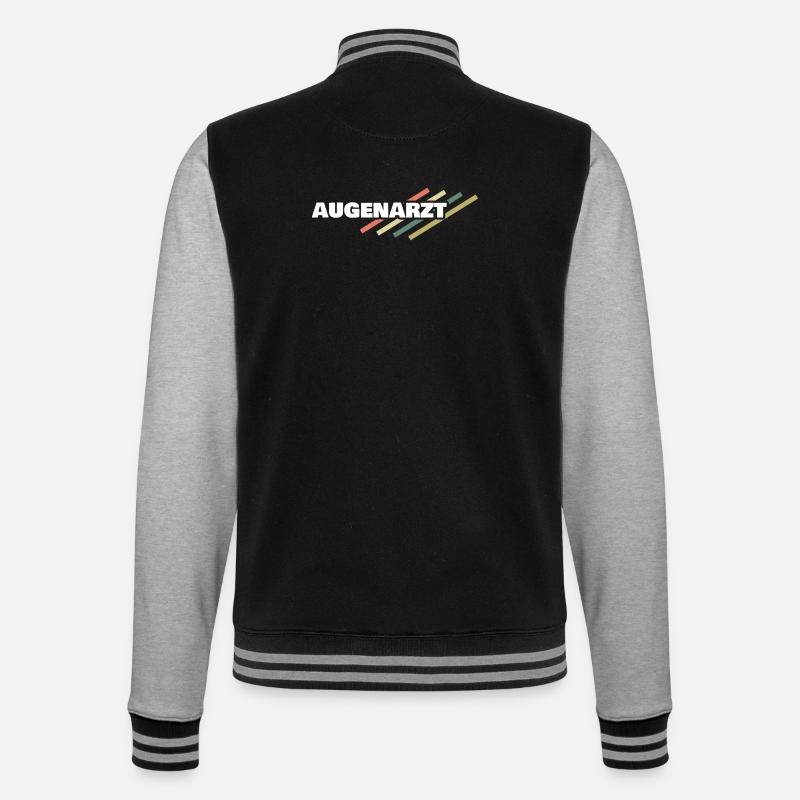 Augenarzt - College-Sweatjacke - Schwarz/Grau meliert