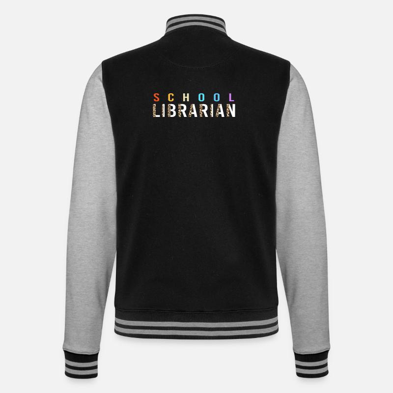 Leseratte Bibliothek Lesen - College-Sweatjacke - Schwarz/Grau meliert