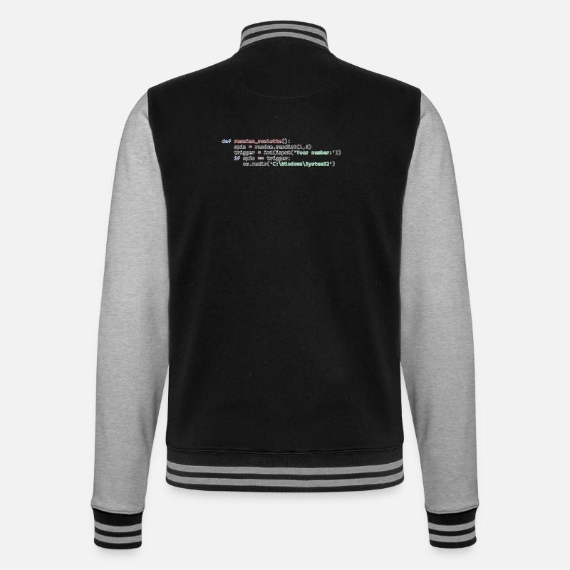 Python Russian Roulette - College Sweat Jacket - black/heather grey