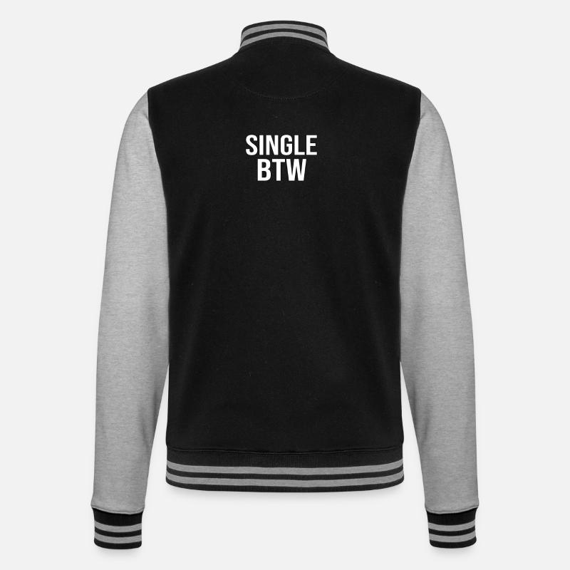 Single BTW Bold Monochrome - College-Sweatjacke - Schwarz/Grau meliert