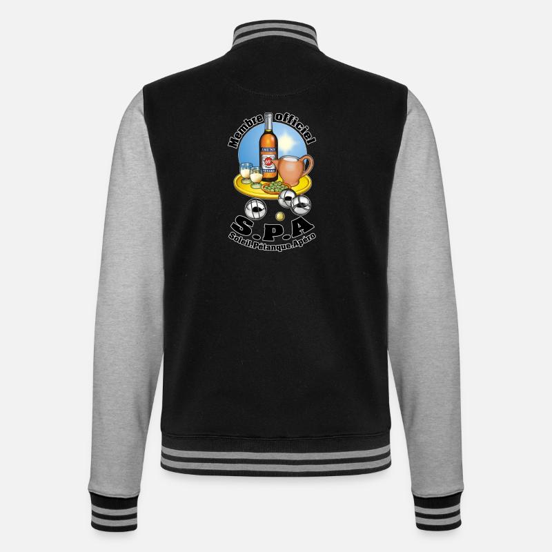 badehandtuch - College-Sweatjacke - Schwarz/Grau meliert