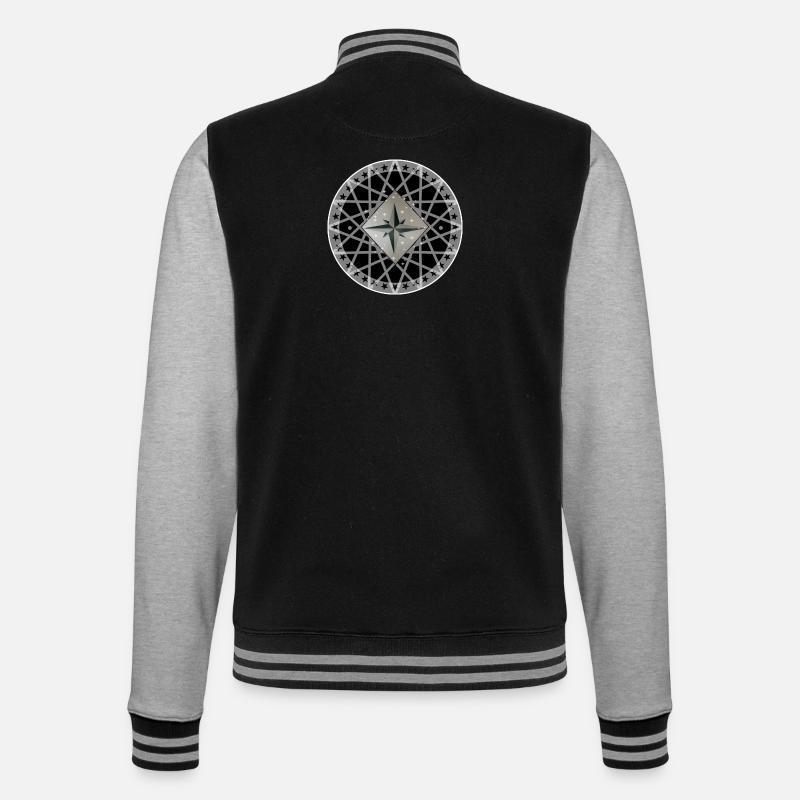 Wind Rose - College Sweat Jacket - black/heather grey