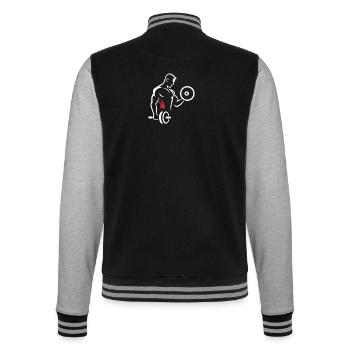 Entraînement musculaire avec haltère et disque - Veste Teddy - noir/gris chiné - Dos - Marisol (170cm)