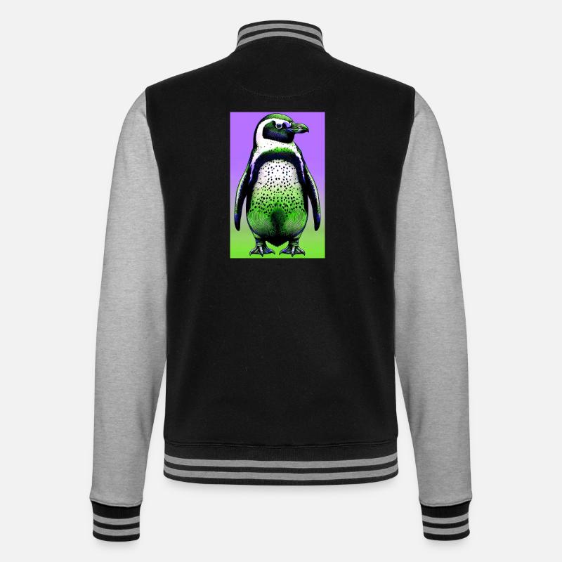 penguin - College Sweat Jacket - black/heather grey