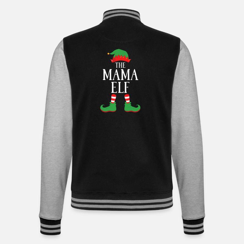 Mama Elf Christmas Cheer - College Sweat Jacket - black/heather grey