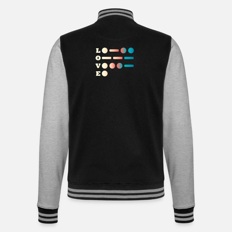 Aimer le code Morse - Veste Teddy - noir/gris chiné