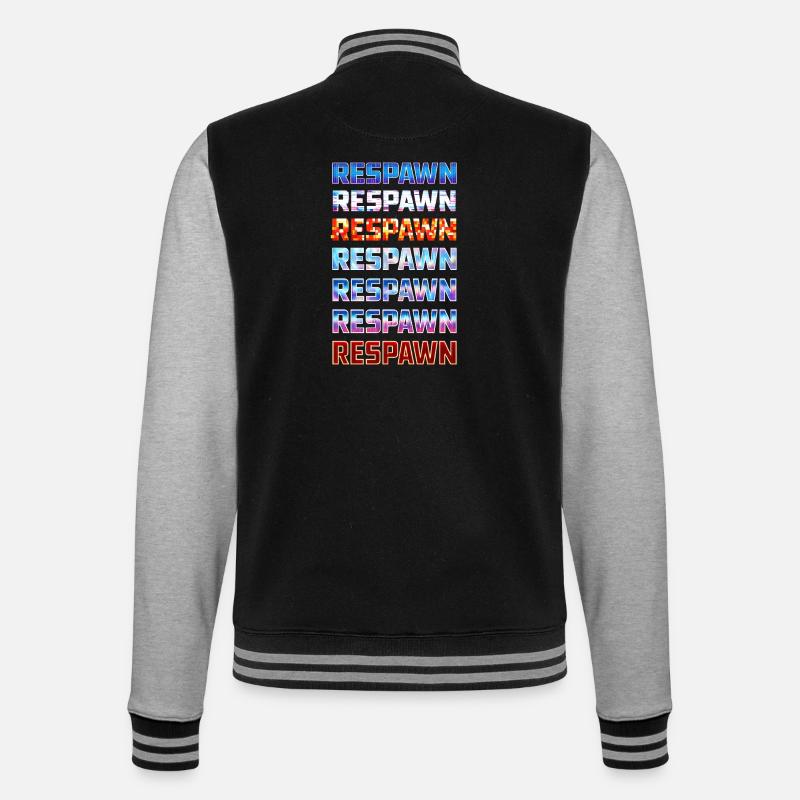 Respawn Neon Gradient Logo Style - College Sweat Jacket - black/heather grey