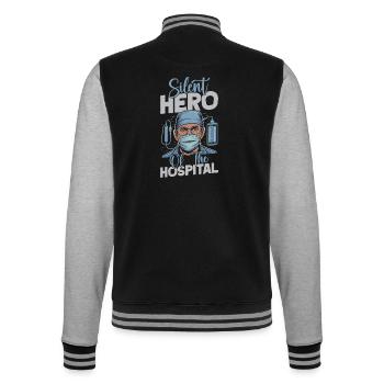 Anesthesiologist Silent Hero Anesthesia - College-Sweatjacke - Schwarz/Grau meliert - Hinten - Marisol (170cm)