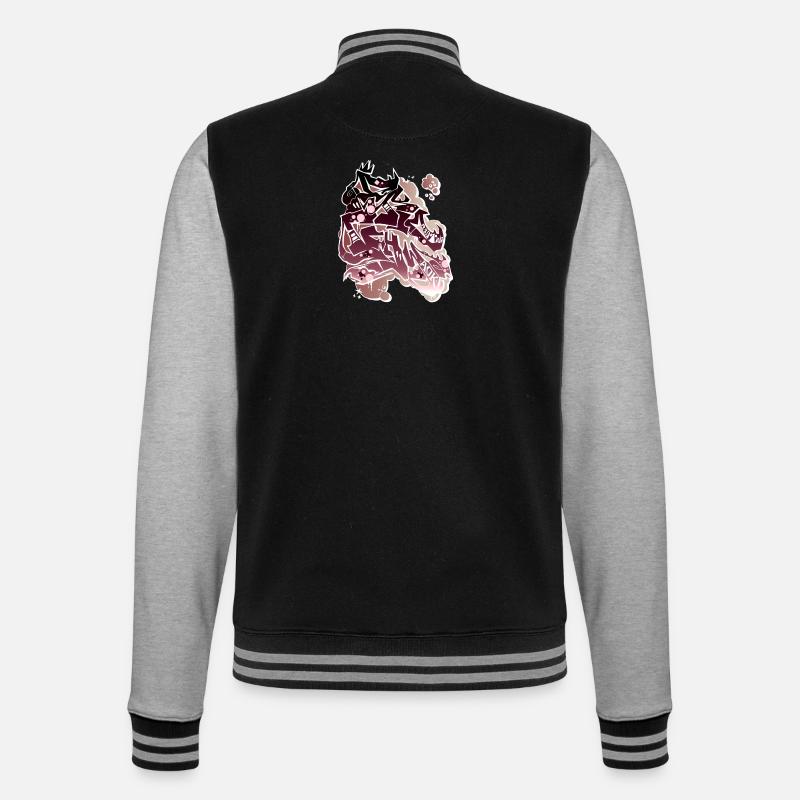 Dragon Graffito Abstrait - Veste Teddy - noir/gris chiné