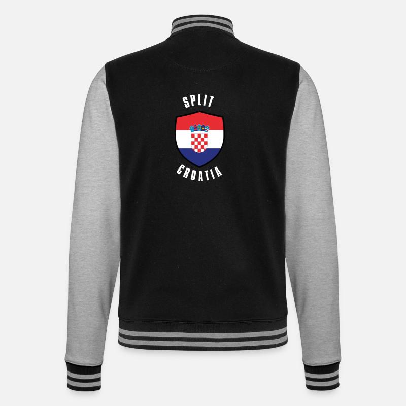 Bouclier de Croatie de Split - Veste Teddy - noir/gris chiné