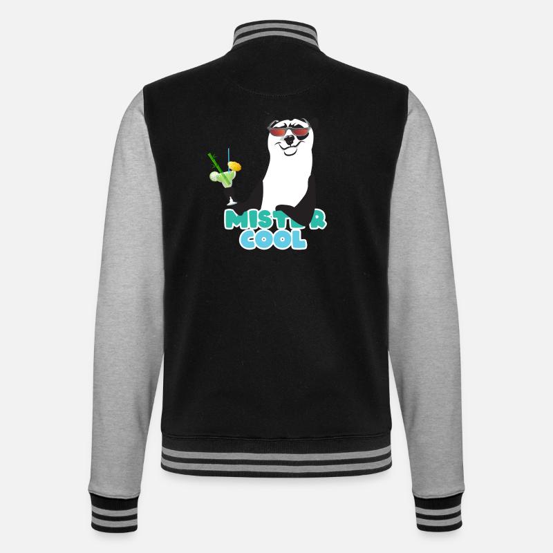 Panda Mister Cool Cocktail - Veste Teddy - noir/gris chiné