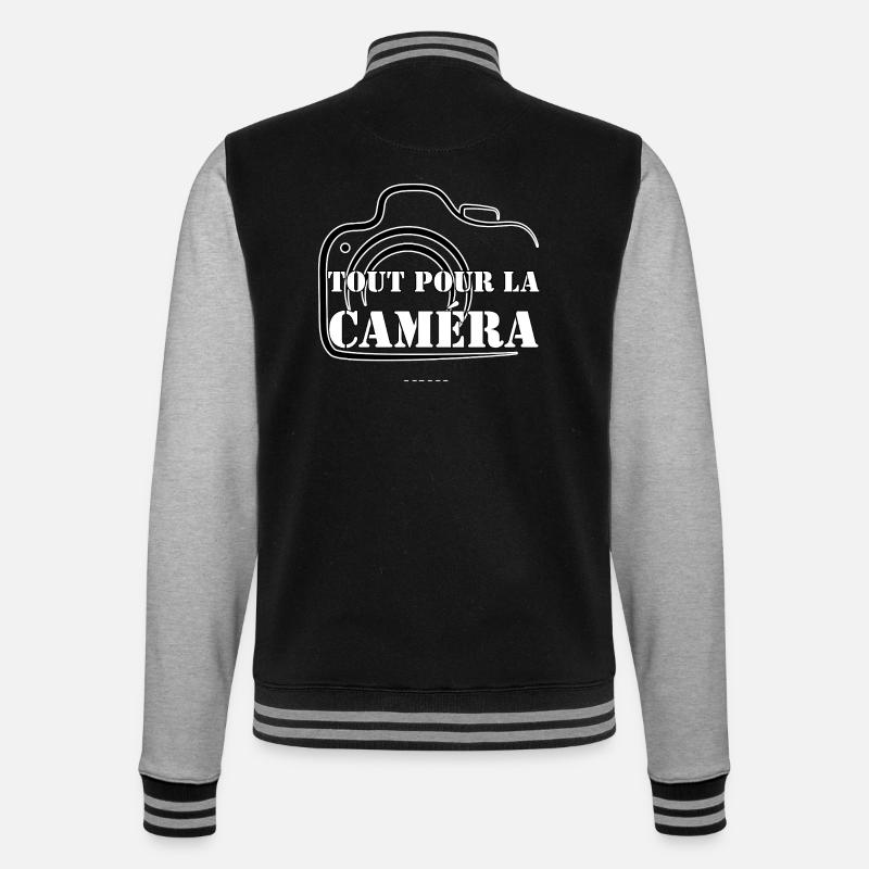 EVERYTHING FOR THE CAMERA. - College Sweat Jacket - black/heather grey