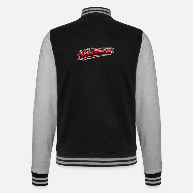 ROAZHON - College Sweat Jacket - black/heather grey