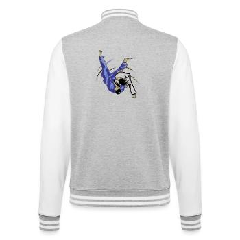 Judo - Veste Teddy - gris chiné / blanc - Dos - Marisol (170cm)