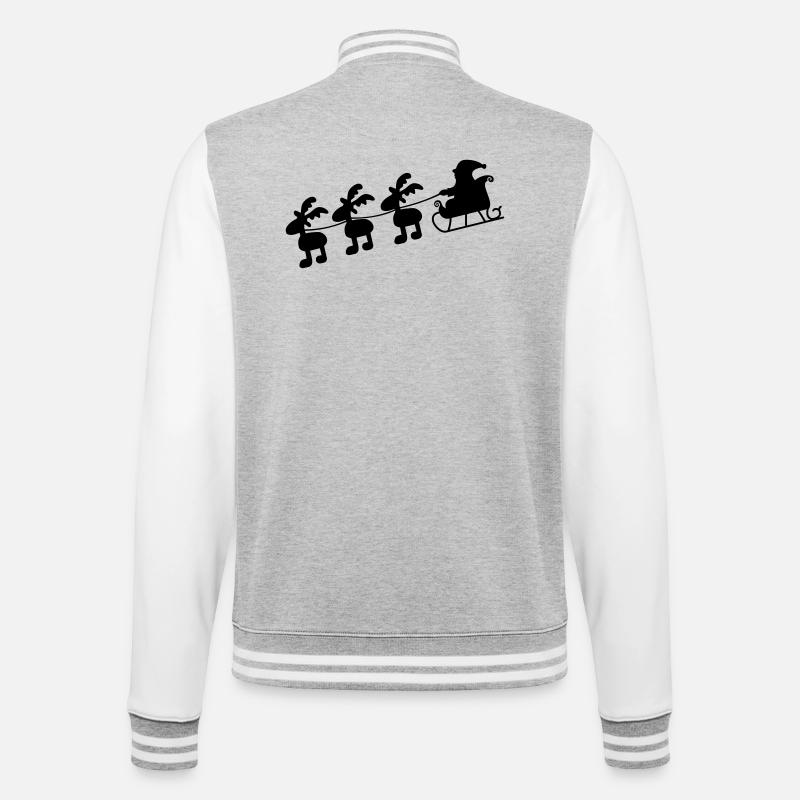 Noël - Veste Teddy - gris chiné / blanc