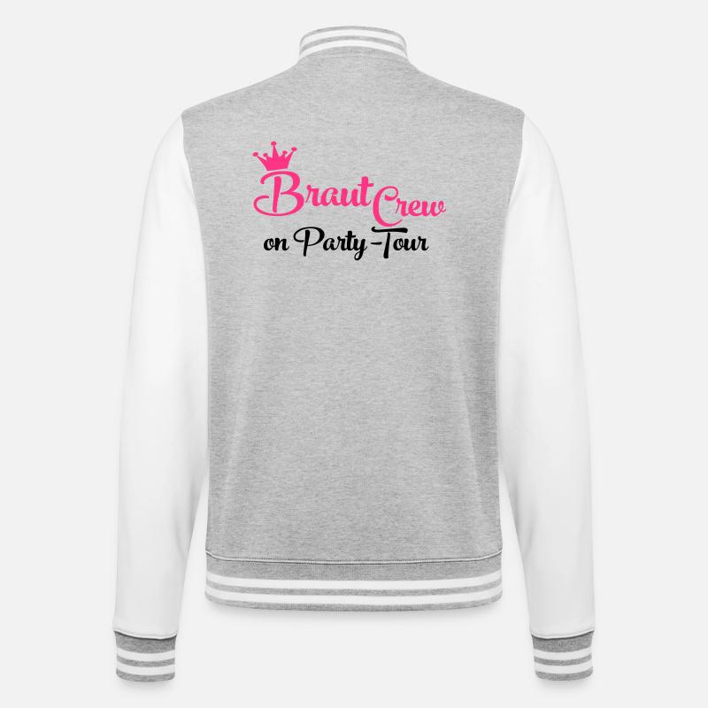 Team Bride - College Sweat Jacket - heather grey/white