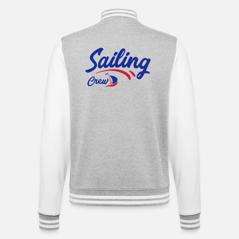 sailing - College Sweat Jacket - heather grey/white