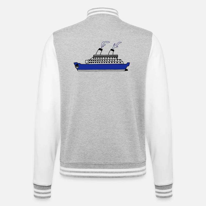 ship - College Sweat Jacket - heather grey/white