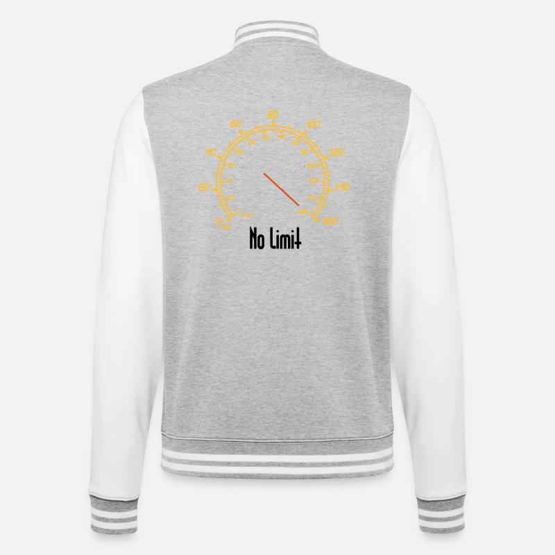 Compteur de vitesse, sans limite - Veste Teddy - gris chiné / blanc