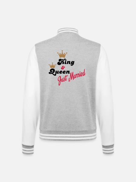 wedding - College Sweat Jacket - heather grey/white