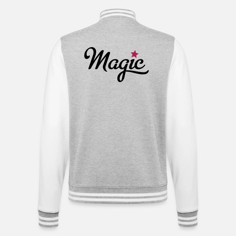 magic - College Sweat Jacket - heather grey/white