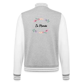 Floral theme - The Bride - College Sweat Jacket - heather grey/white - Back - Marisol (170cm)
