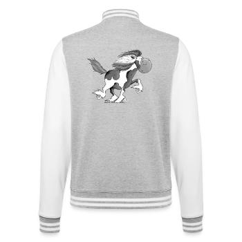 Cheval Islandais – Chevaux Islandais - Veste Teddy - gris chiné / blanc - Dos - Marisol (170cm)