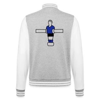 Tischkicker Figur - College-Sweatjacke - Grau meliert/Weiß - Hinten - Marisol (170cm)