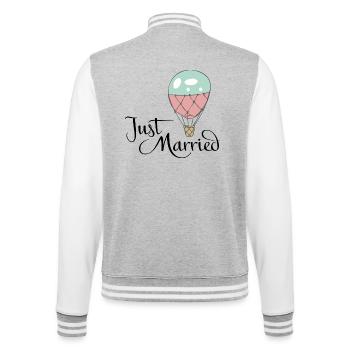 wedding - College Sweat Jacket - heather grey/white - Back - Marisol (170cm)