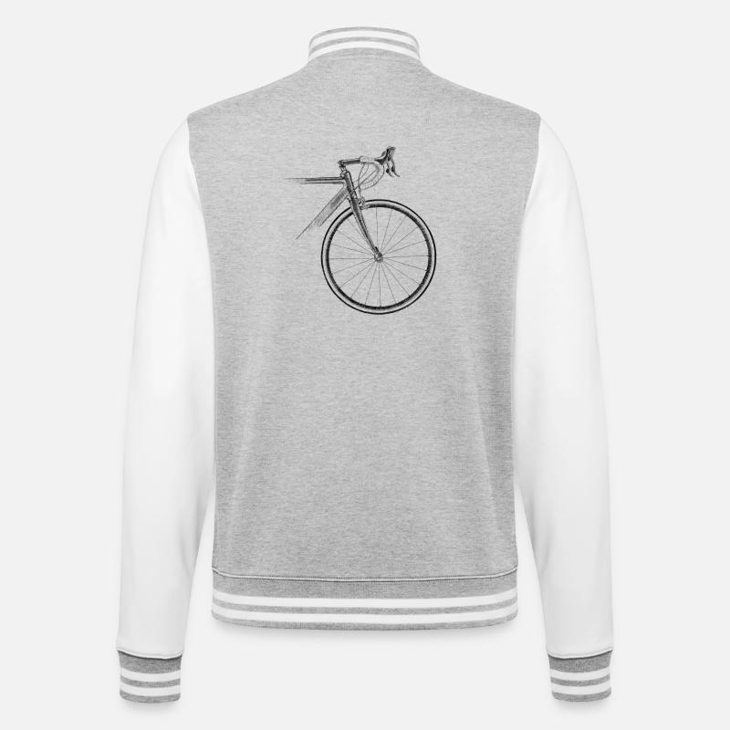 vélo de course - Veste Teddy - gris chiné / blanc
