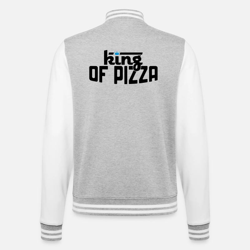 Pizza - College Sweat Jacket - heather grey/white