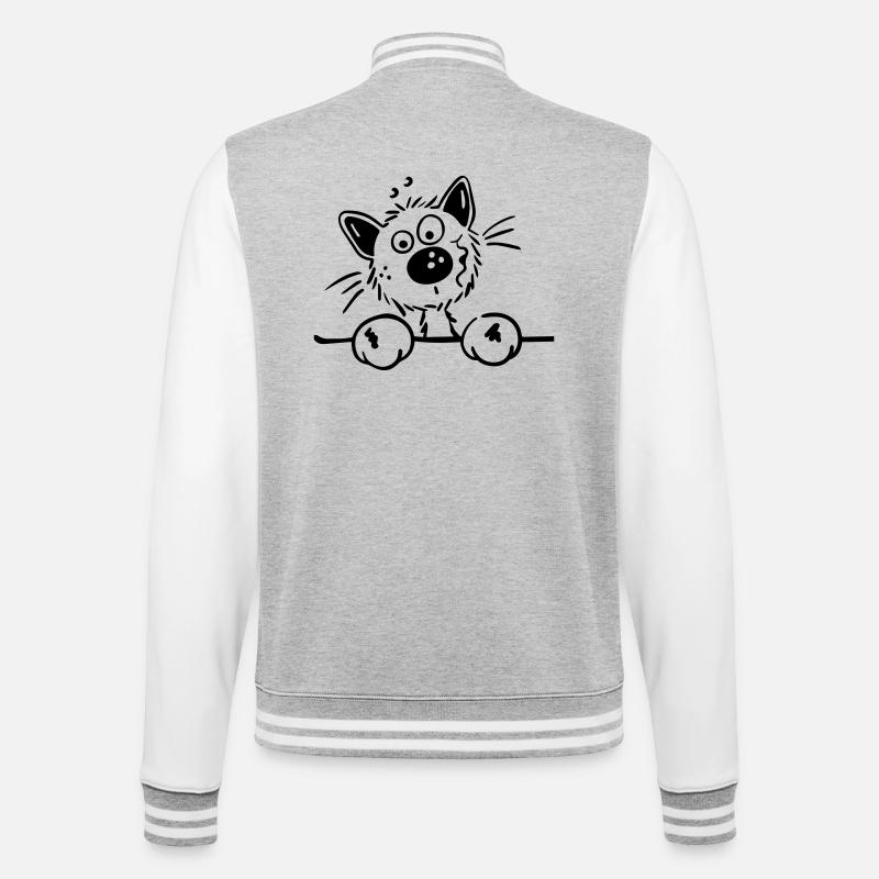 Mignon Chat - Veste Teddy - gris chiné / blanc