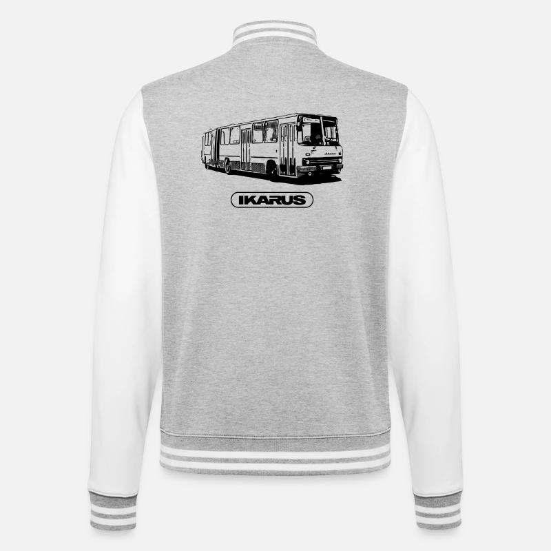 IKARUS 280 - Bus - Omnibus - College-Sweatjacke - Grau meliert/Weiß