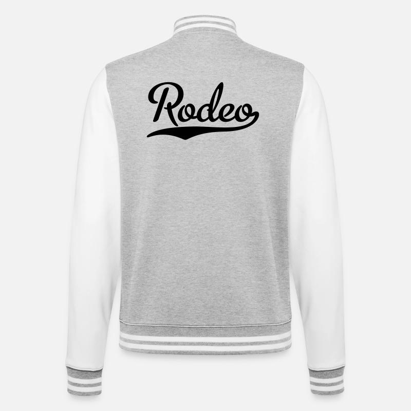 rodeo - College Sweat Jacket - heather grey/white