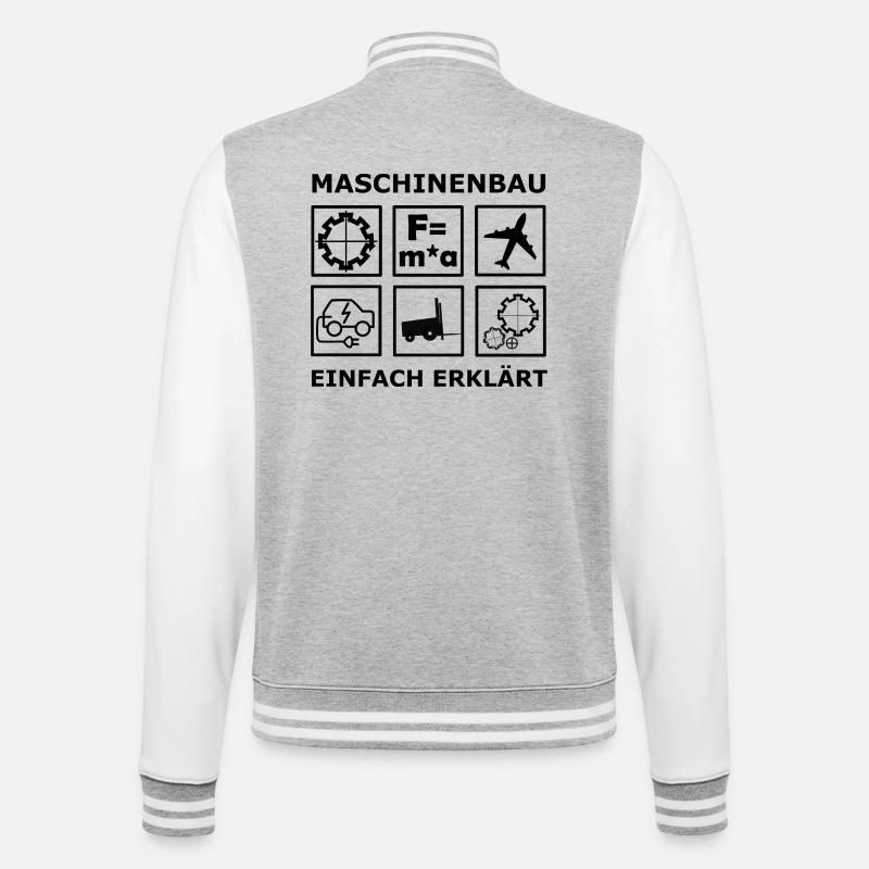 Mechanical Engineering Engineers - College Sweat Jacket - heather grey/white