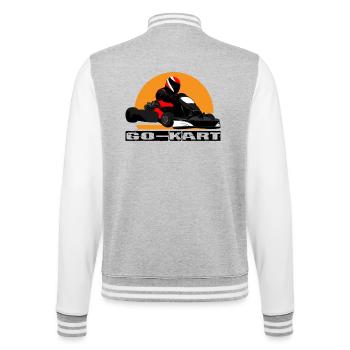 Go kart - College Sweat Jacket - heather grey/white - Back - Marisol (170cm)