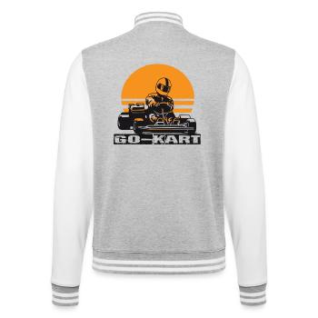 Go kart - College Sweat Jacket - heather grey/white - Back - Marisol (170cm)