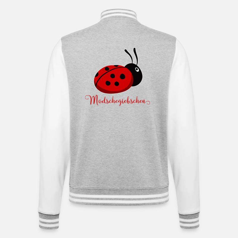 Modschegiebchen Coccinelle Saxon idée cadeau - Veste Teddy - gris chiné / blanc