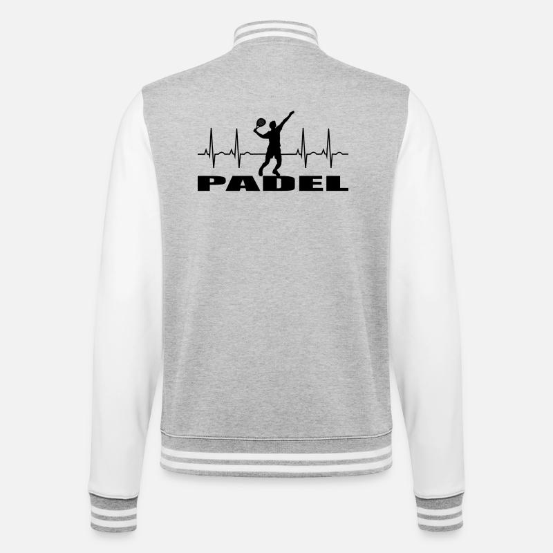 Padel - College Sweat Jacket - heather grey/white