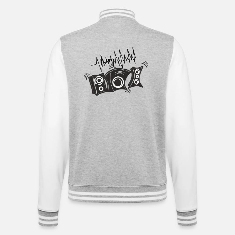 Jukeboxes Disco DJ DJane - Veste Teddy - gris chiné / blanc