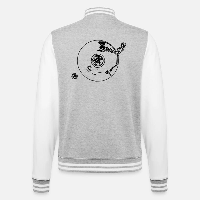 Électrophone - Veste Teddy - gris chiné / blanc
