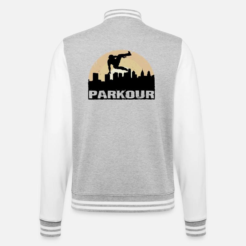 Parkour - College Sweat Jacket - heather grey/white